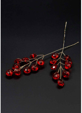 Гілочка камінці, мякий дріт.  16см. 12шт. Червона.