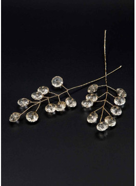 Гілочка камінці, мякий дріт.  16см. 12шт. Шампань.