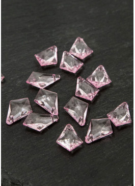 Акрилові кристали, видовжений ромб. 0,5кг. Розмір 20мм. РОЖЕВИЙ