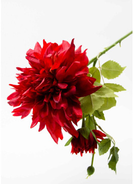 Жоржина Осіння, 68см, Тканина. ЧЕРВОНА.