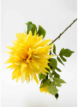 Жоржина Осіння, 68см, Тканина. ЖОВТА.