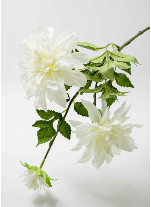 Жоржина "Луїза", 68см, Тканина. БІЛА. 