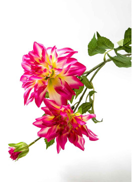 Жоржина "Луїза", 68см, Тканина. ЯСКРАВА РОЖЕВА.