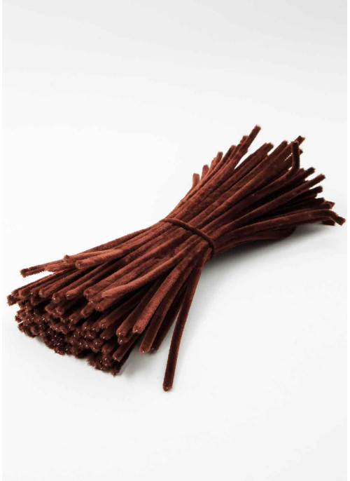 Синельний дріт, тем.коричневий оксамит.  В упаковці 100 шт. 30см.