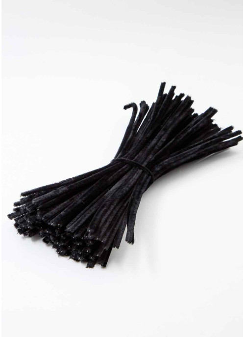 Синельний дріт, чорний оксамит.  В упаковці 100 шт. 30см.