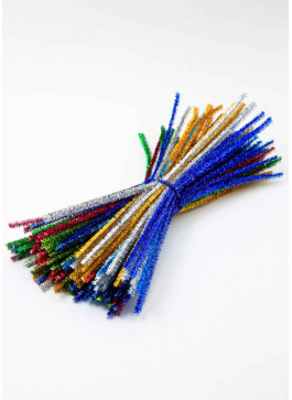 Синельний дріт, Мікс блискучих кольорів. В упаковці 100 шт.  30см.