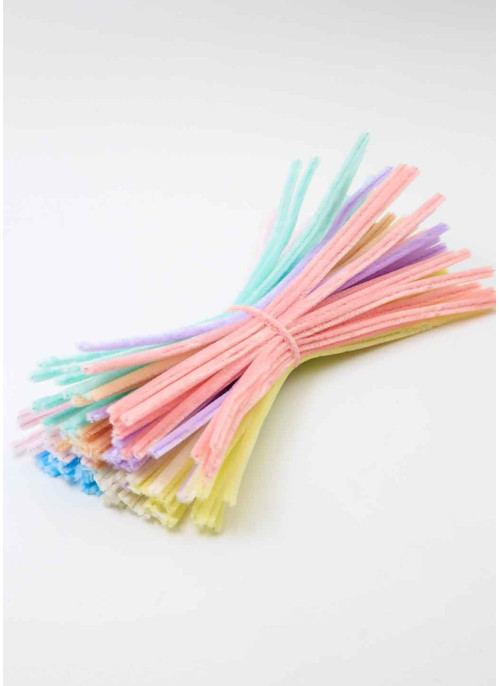 Синельний дріт, Мікс пастельних кольорів. В упаковці 100 шт.  30см.
