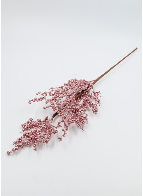Гілка з дрібними кульками, 65см, Рожева, 1шт.