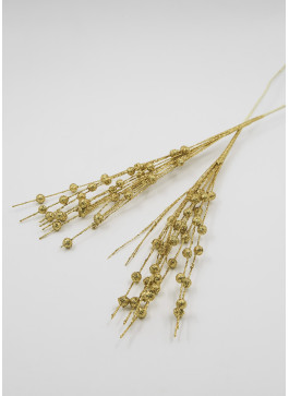 Гілка в глітері, горох золото, 53см, 12шт.