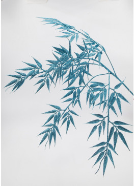 Гілка рускуса в глітері, 3D, голуба, 82см. 2шт.