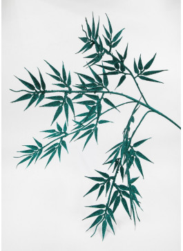 Гілка рускуса в глітері, 3D, зелена, 82см. 2шт.