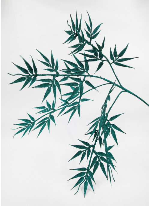 Гілка рускуса в глітері, 3D, зелена, 82см. 2шт.