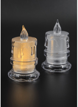 Лед.свічка, на батарейках, 7,5см. 12шт. LG-93 