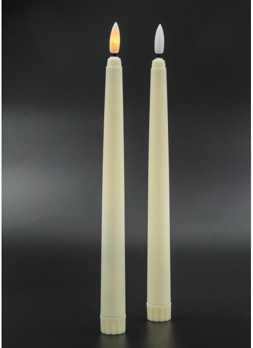 Свічка столова світлодіодна, на батарейках, 25см. 6шт.