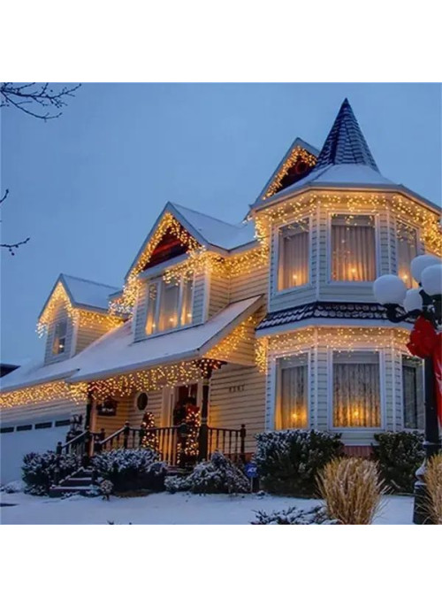 Гірлянда бахрома 6 м, Білий шнур, флеш ефект. Тепле світло. 1шт.