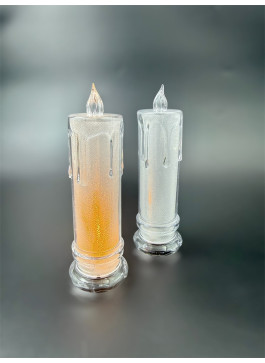 Лед.свічка, на батарейках, 15см. 12шт. М-6 