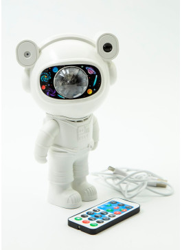 Проектор зоряного неба та колонка, з пультом. Астронавт. 20см. 1 шт.