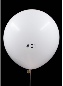 Кульки латекс, 19 дюймів, 49-50см. Білий колір. 50шт.