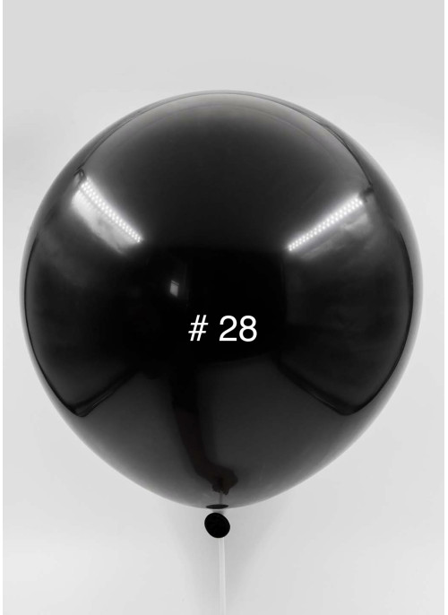 Кульки латекс, 19 дюймів, 49-50см. Чорний колір. 50шт.