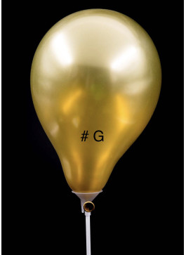 Кульки хром, Золото. 5"-13см. 100шт.