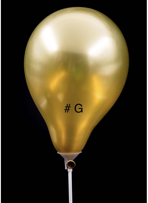 Кульки хром, Золото. 5"-13см. 100шт.