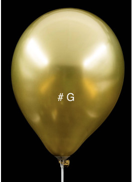 Кульки хром, Золото. 12"-30см. 50шт.