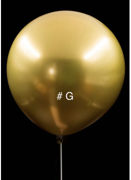 Кульки хром, Золото. 19"-48-49см. 25шт. 