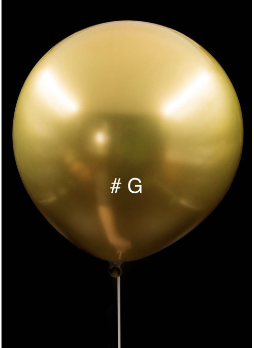 Кульки хром, Золото. 19"-48-49см. 25шт. 