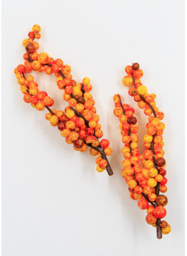 Гілочка жовто-червона осіння,  13см, 100шт. 