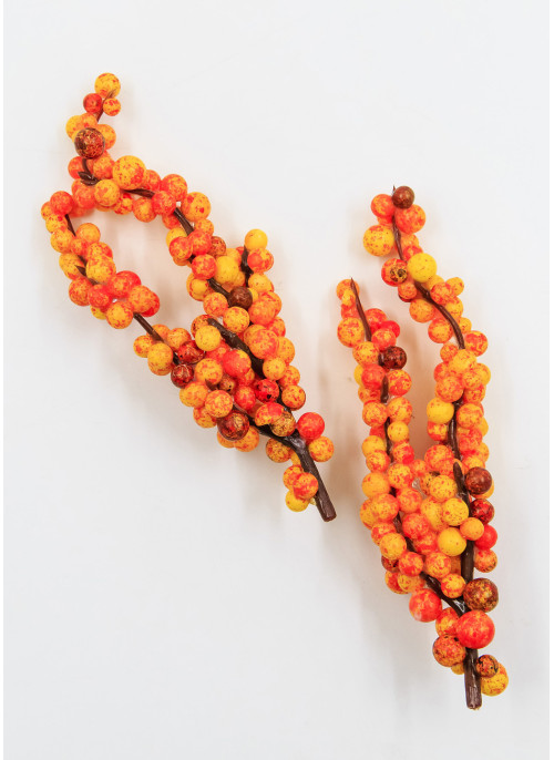 Гілочка жовто-червона осіння,  13см, 100шт. 