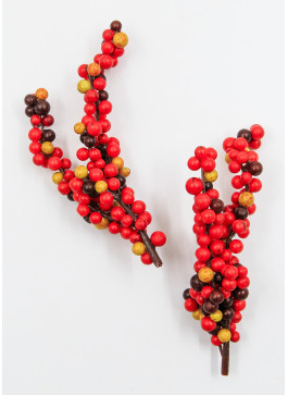 Гілочка червоно-чорна осіння,  13см, 100шт. 