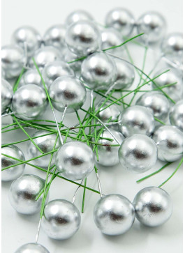 Калина срібна,  на дротику, 100шт, 1.5см.