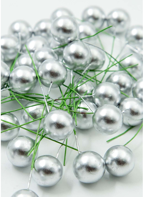 Калина срібна,  на дротику, 100шт, 1.5см.