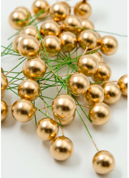 Калина золота,  на дротику, 100шт, 1.5см.