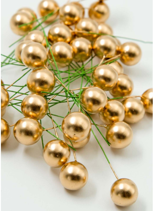 Калина золота,  на дротику, 100шт, 1.5см.