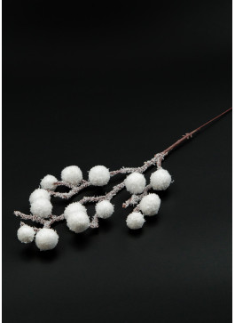 Гілочка біла в снігу, 100шт. 32 см. 14 кульок.