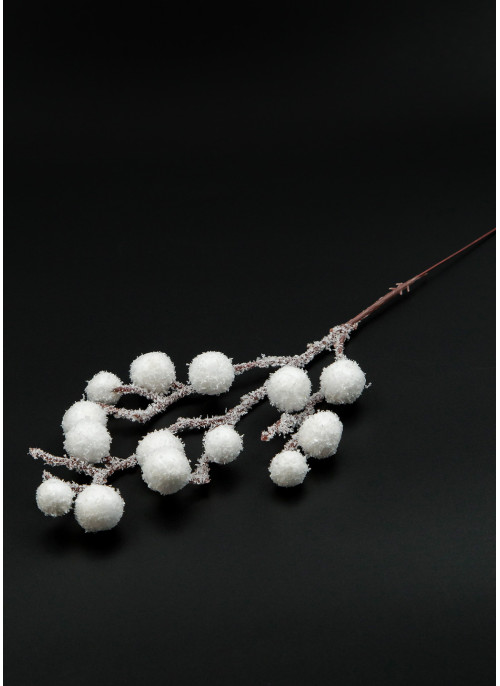 Гілочка біла в снігу, 100шт. 32 см. 14 кульок.