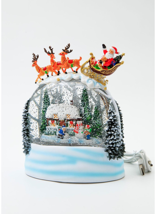 Музичний новорічний ліхтар - Зимові ігри. 20 см, 1шт.