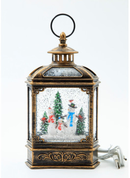 Музичний новорічний ліхтар - Ліхтар прямокутний 25,5 см, 1шт.