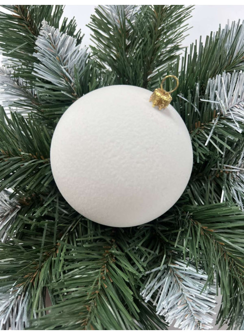 Куля 10 см. Оксамит білий, 6 шт.