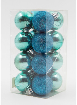 Куля 4см, 16шт в упаковці, бірюза.