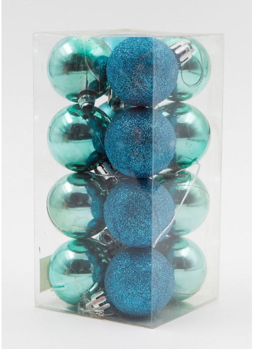 Куля 4см, 16шт в упаковці, бірюза.