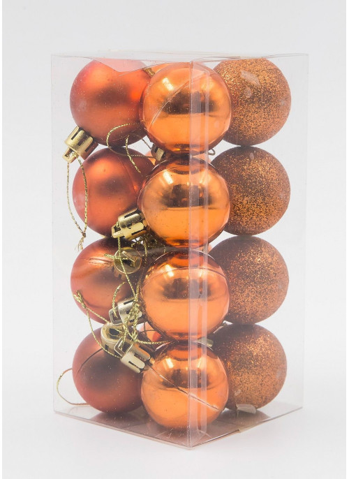 Куля 6см, 16шт в упаковці, оранжевий.