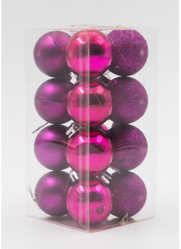 Куля 4см, 16шт в упаковці, малиновий.