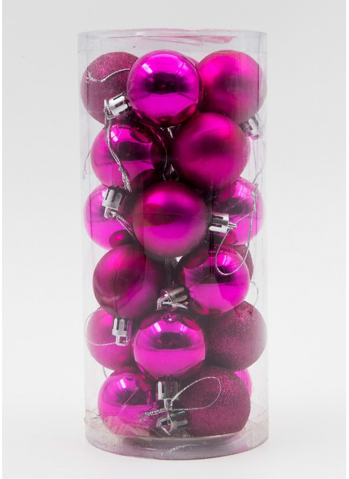 Куля 4 см, МАЛИНОВА, 24 шт в уп.