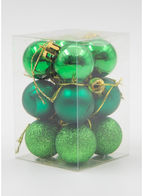 Куля 3 см, зелений колір. 12шт.