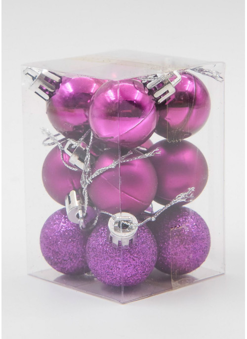 Куля 3 см, фіолетовий колір. 12шт.