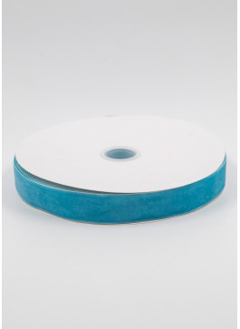 Стрічка оксамитова, 2,5 см, Голуба. 22,8 м.