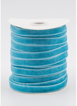 Стрічка оксамитова, 1см, Голуба. 45,7м.