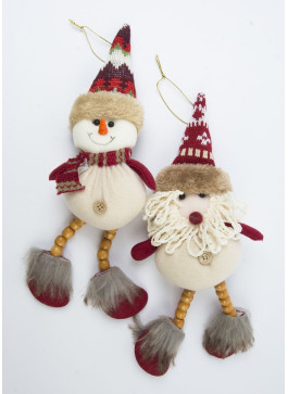 Дід Мороз з дерев'яними ногами,28см, 1 шт.